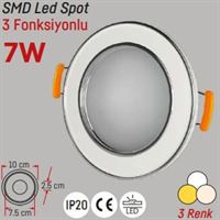 220 V 5W SMD LED SPOTBEYAZ+ SILVER KASA 3 FONKSİYO 1